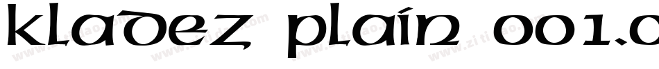 Kladez Plain 001.001字体转换